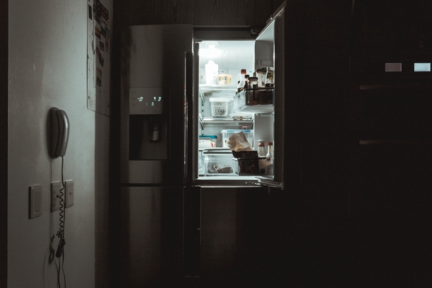 Dirty fridge needs cleaning and organizing