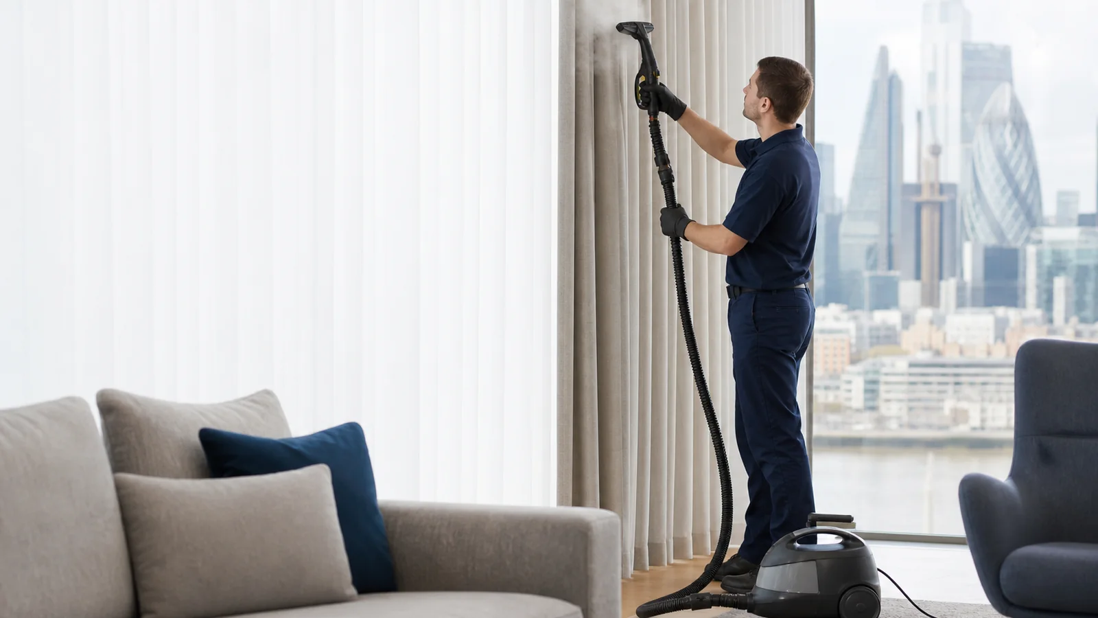 Professional curtain cleaning service in London