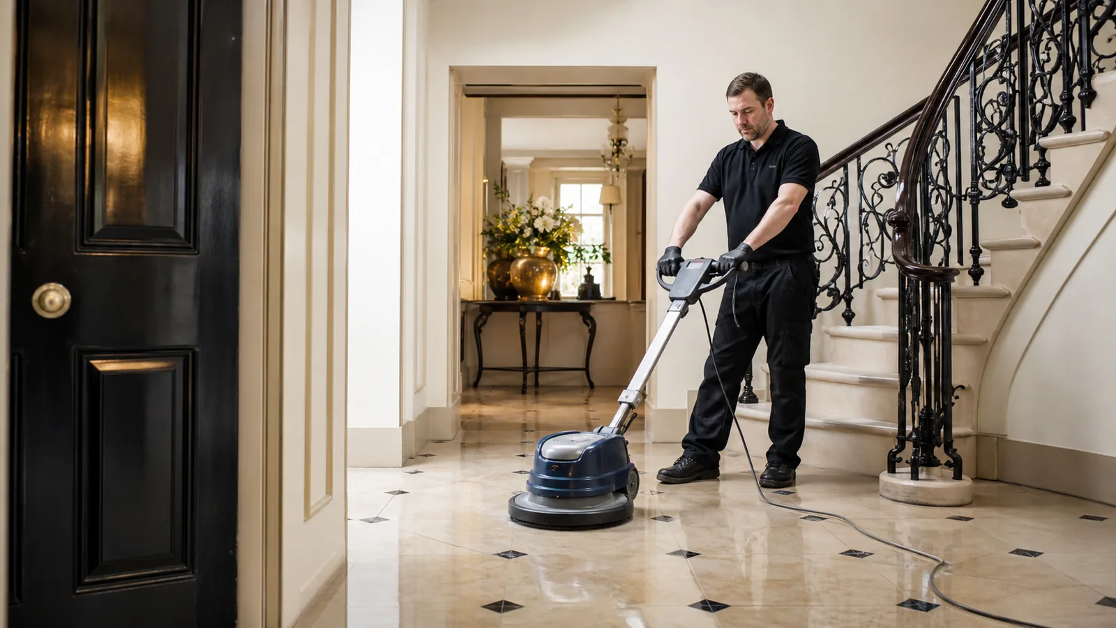 Professional stone floor cleaning service in London