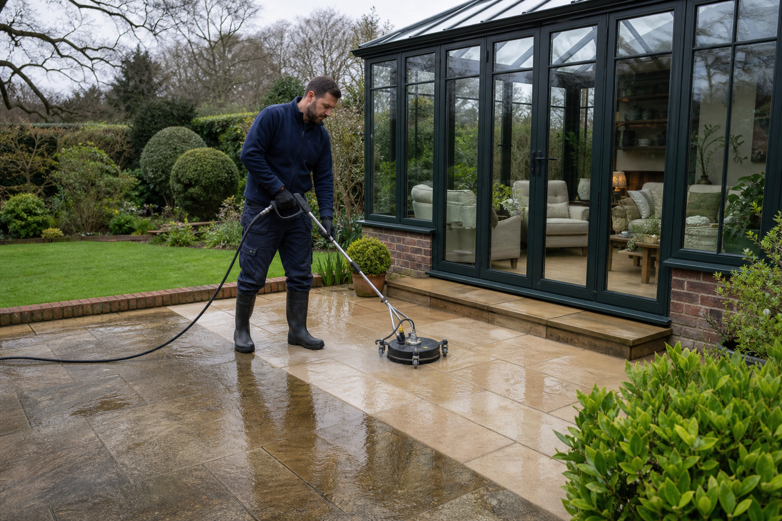 Professional conservatory glass cleaning